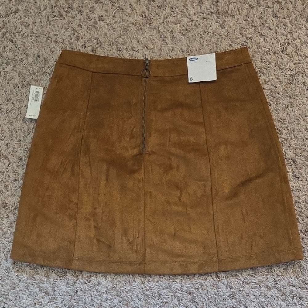 Old Navy Brown Faux Suede Mini Skirt